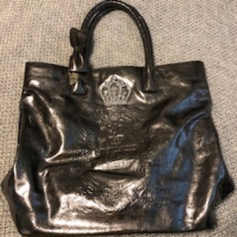 Brighton Black Shiny Leather Tote